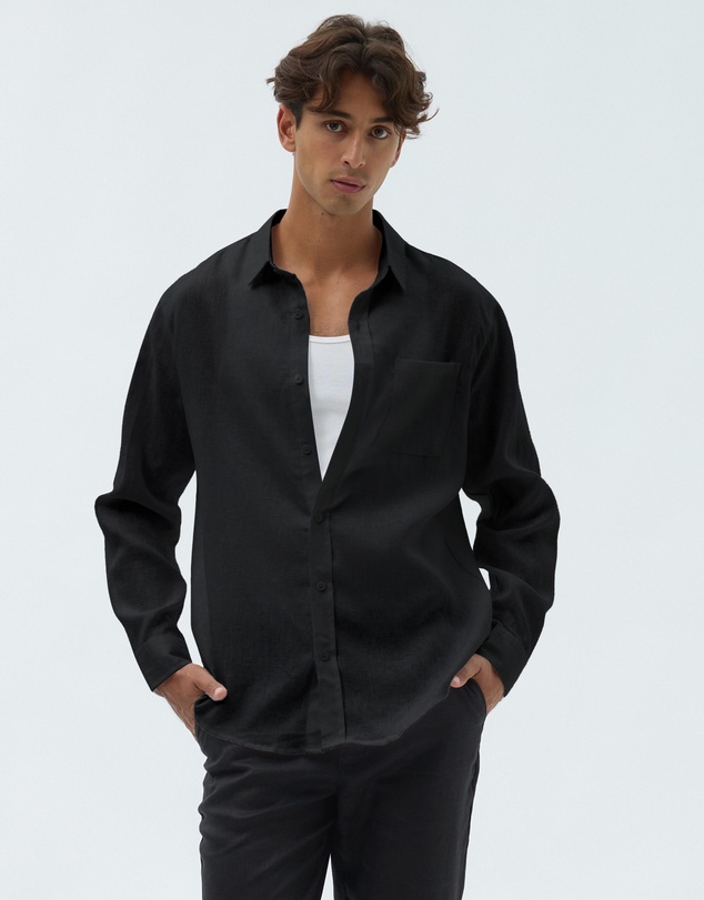 AERE - Resort Linen LS Shirt