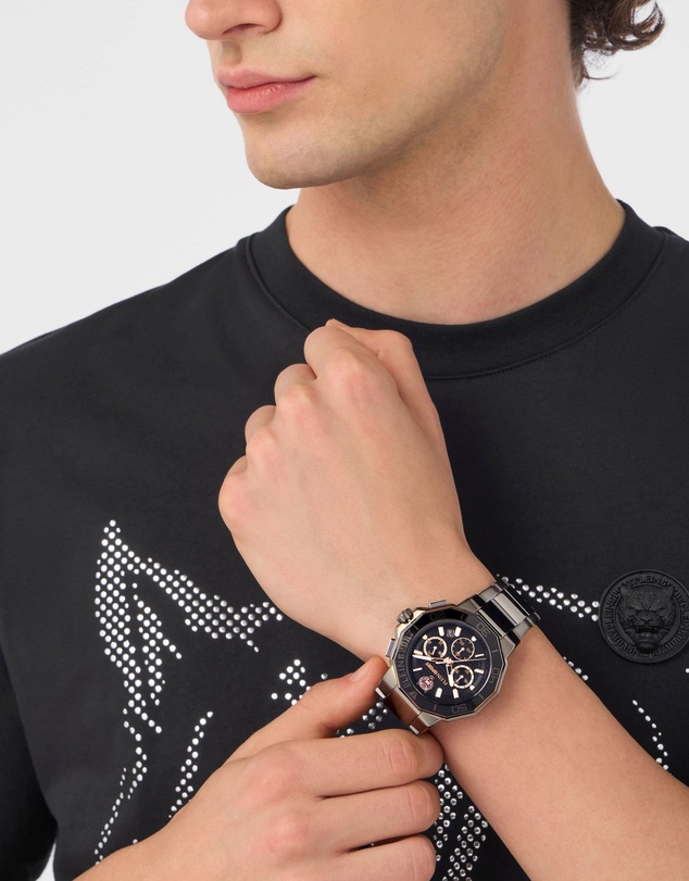 Plein Sport - Plein Titan Watch 46mm Black Dial and IP Gun Bracelet