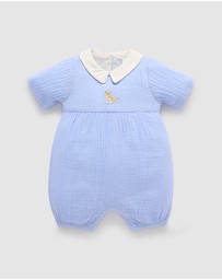 Purebaby - Romper with Collar -Kids-Babies