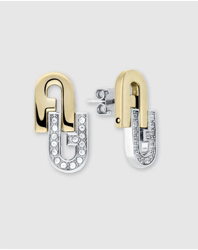 Furla - Furla Arch Double Gold Tone Earrings