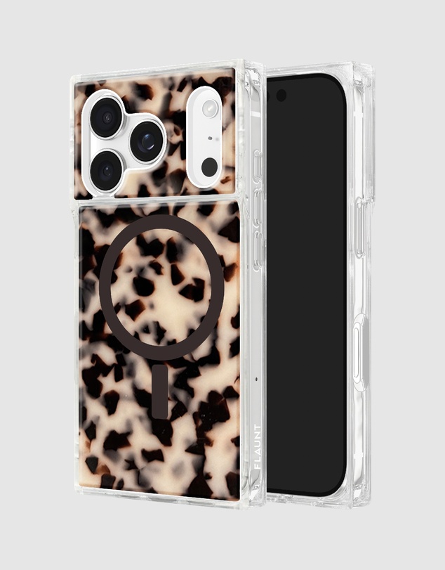 Flaunt - Flaunt Square Blonde Tortoise Shell MagSafe Case for iPhone 18 Pro Max / 17 Pro Max