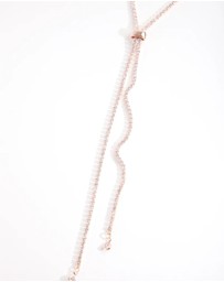 Lovisa - Cubic Zirconia Rose Gold Lariat Necklace