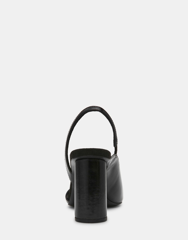 Steve Madden - Janine Black Leather Heels