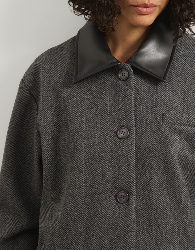 Atmos&Here - Sofia Herringbone Boxy Jacket