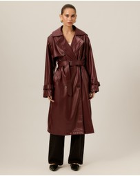 Tussah - Tess Leather Look Trench Coat