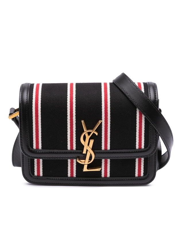 Pre-Loved by Azura Reborn - Pre-Loved Small Canvas Striped Solferino Satchel In Box
