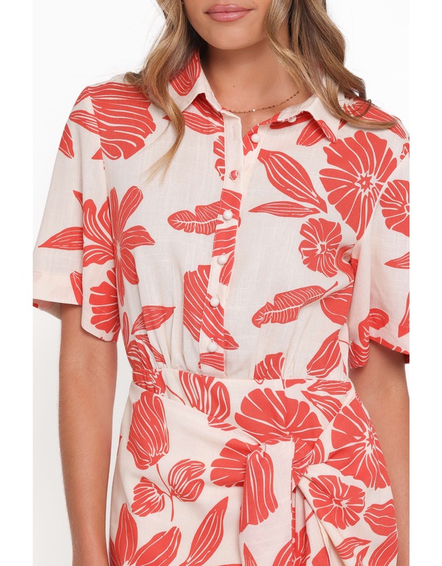 Petal & Pup - Leyton Mini Dress - Red Floral