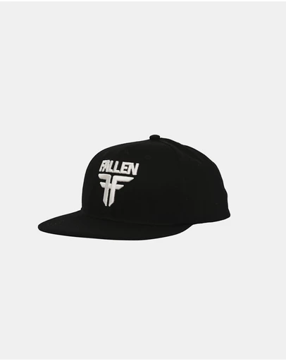 Fallen Footwear - Fallen Footwear Insignia Flat Hat Flat Visor 3D EVA Embroidery - Black Hat