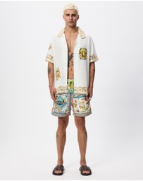 Camilla - Mid Length Boardshort With Elastic Waist