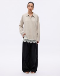 Minima Esenciales - Keir Oversized Merino Cashmere Blend Polo
