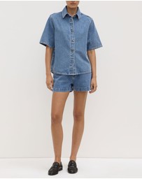 Assembly Label - Boxy Denim Short Sleeve Shirt