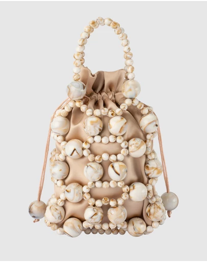 Olga Berg - Sammy Beaded Cage Bag