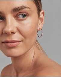 Michael Hill - 28mm Square Twist Hoop Earrings in 10kt Yellow Gold