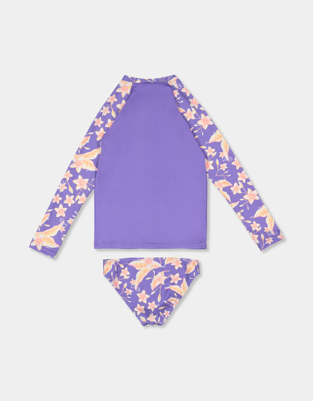 Roxy - Girls 2 to 7 Plumeria Love Long Sleeve Rashguard