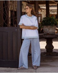 ALEXANDRA - Spray T-Shirt White/Sage