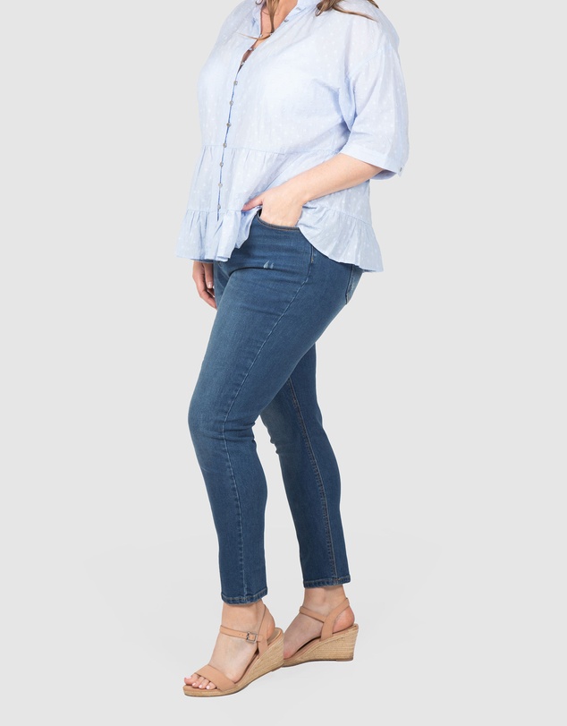 Love Your Wardrobe - Layla Distressed Stretch Jeans