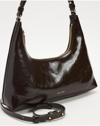 Calvin Klein - Foil Logo Glossy Convertible Shoulder Bag