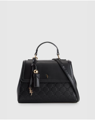 Laura Jones - Logo Emboss Top Handle Bag