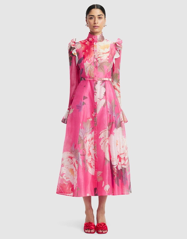 LEO LIN - Katrina Butterfly Sleeve Midi Dress