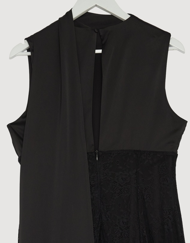 Revibe - Repaired CHANCERY Nia Self Scarf Satin and Lace Maxi Dress - AU 14