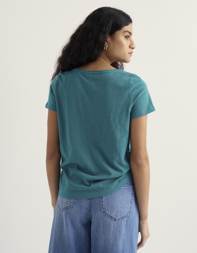 Seasalt - Seasalt Cornwall Blue Appletree Keyhole Detail T-Shirt