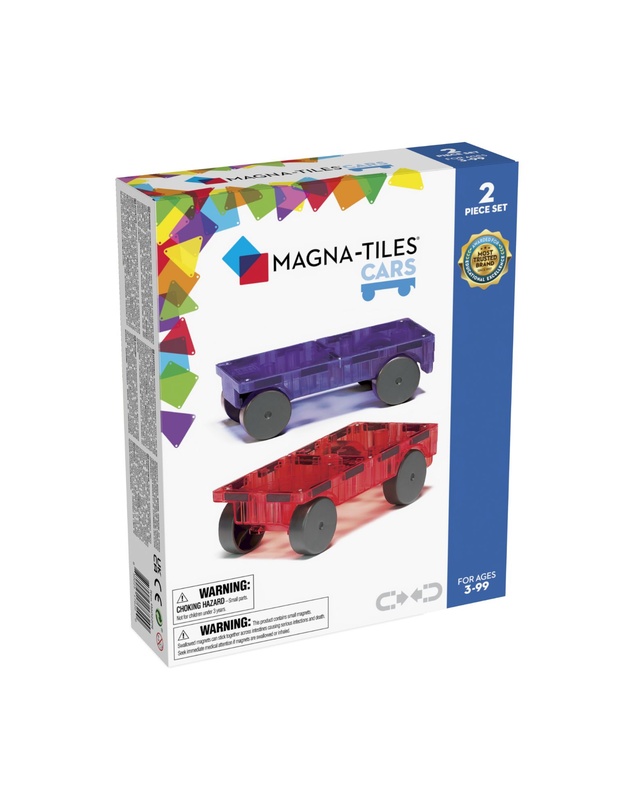 Magna-Tiles - MAGNA-TILES - Cars - 2 Piece Expansion Set - Purple & Red