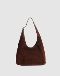 Evity - Alexa Leather Small Suede Hobo Bag