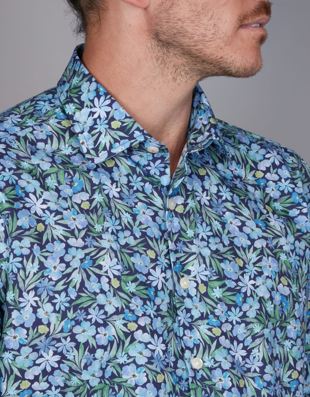 Simon Carter - Watercolour Garden Print Shirt
