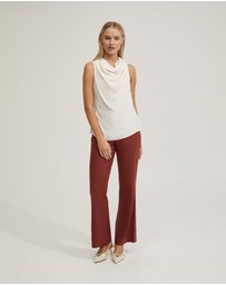 Oxford - Fern Cupro Blend Soft Neck Top