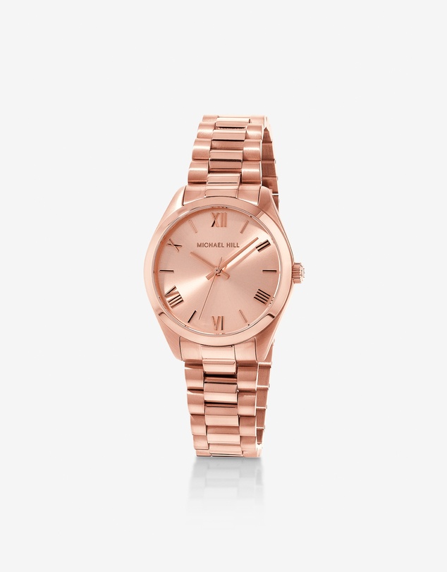 Michael Hill - Women's 32.5mm Dress Watch in Rose Gold-Tone Stainless Steel