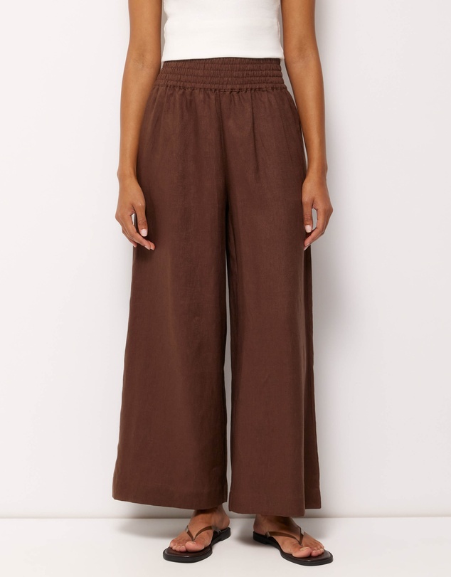AERE - Tori Cropped Linen Pants