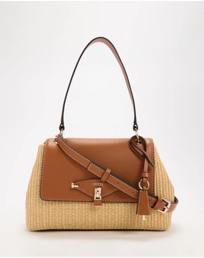 GUESS - Maggie Straw Flap Shoulder Bag