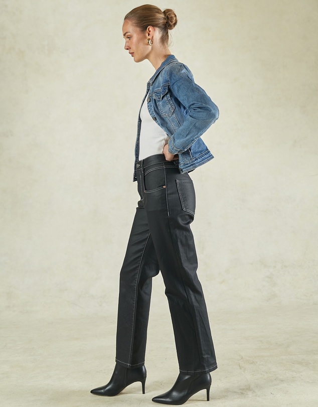 DRICOPER DENIM - Betzy Coated Black High Jeans