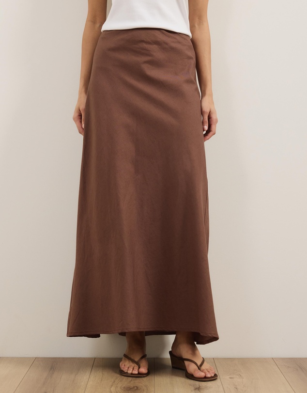 Atmos&Here - Celina Linen Blend Midi Skirt