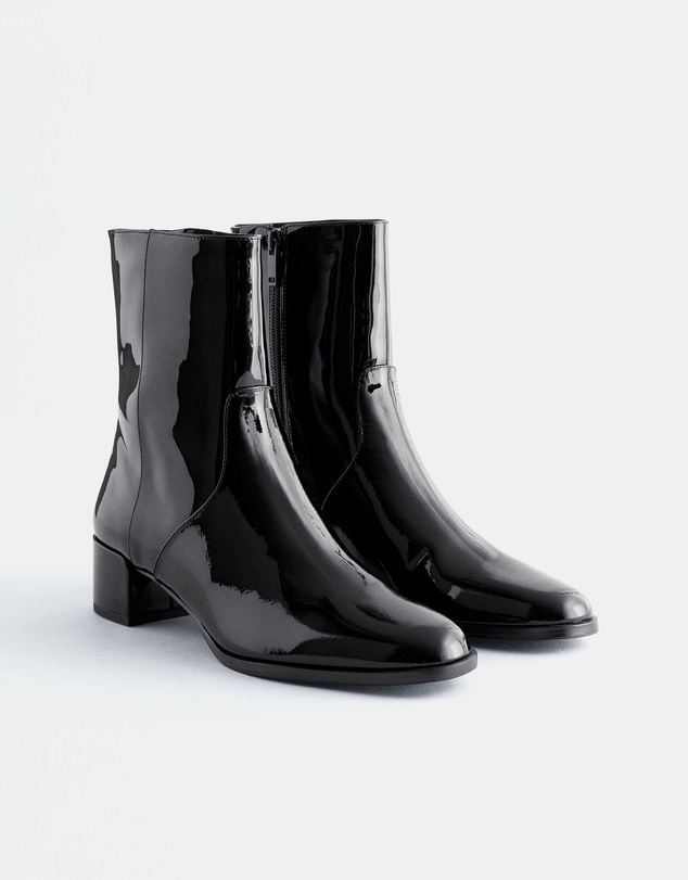 & Other Stories - Heeled Glossed-Leather Ankle Boots