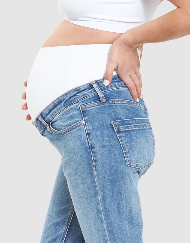 Ripe Maternity - Hunter Over Bump Crop Jean