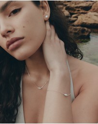 SAINT VALENTINE - Cielo Single Pearl Bracelet - Silver