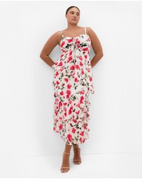 City Chic - Skai Fleur Print Maxi Skirt