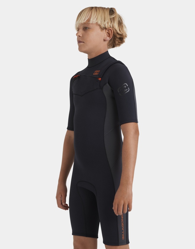 Billabong - Boys 8 to 16 2/2mm Absolute Natural Chest Zip GBS Springsuit