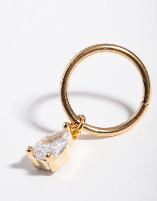 Lovisa - Surgical Steel Gold Pear Belly Ring