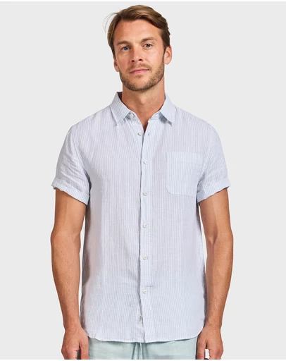 Academy Brand - Rory Short Sleeve Linen Shirt