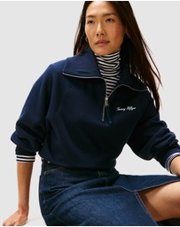 Tommy Hilfiger - Interlock Knit Fleece Half-Zip Jumper