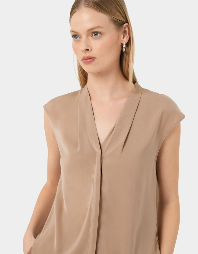 Forcast - Adelaide V-Neck Cap Sleeve Top