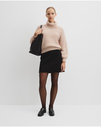 Country Road - Lofty Merino Wool Funnel Neck Knit