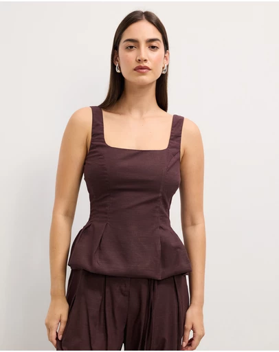 The Fated - Camille Square Neck Top