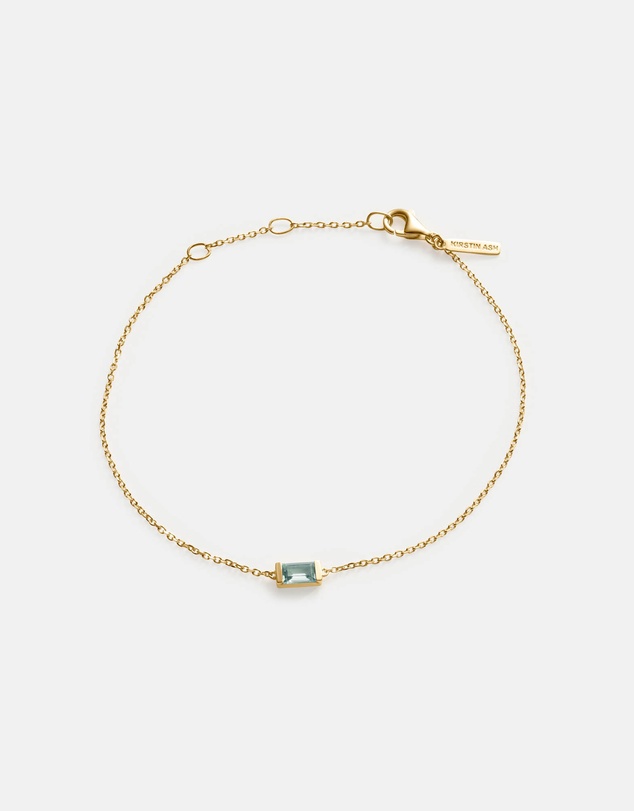 Kirstin Ash - Baguette Birthstone Bracelet March Sky Blue Topaz