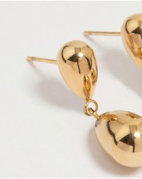 Lovisa - Waterproof Gold Plated Stainless Steel Double Drop Earrings