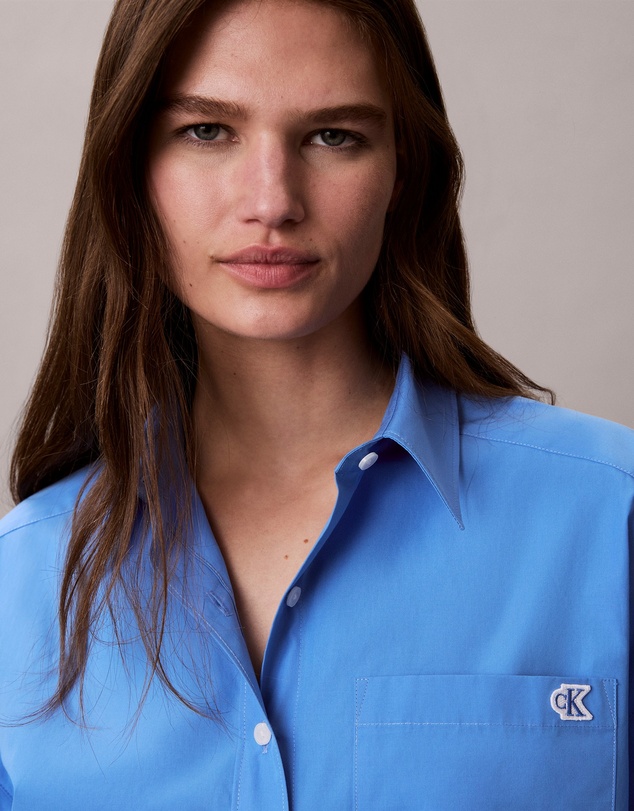 Calvin Klein Jeans - Cropped Cotton Poplin Shirt