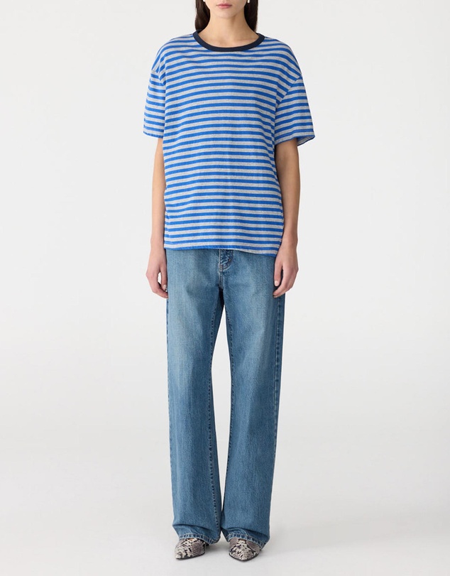 Bassike - Stripe Boyfriend T-Shirt