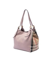 Pre-Loved by Azura Reborn - Pre-Loved Small Leather and House Check Canvas Canterbury Tote